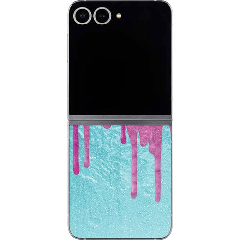 Paint Splatter Purple Galaxy Z Flip6 Skin